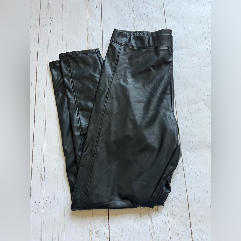 Express Women’s Size M Faux Leather Leggings 80s Rock Bikercore Glam Rock